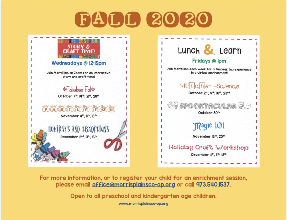 Enrichments for Fall 2020