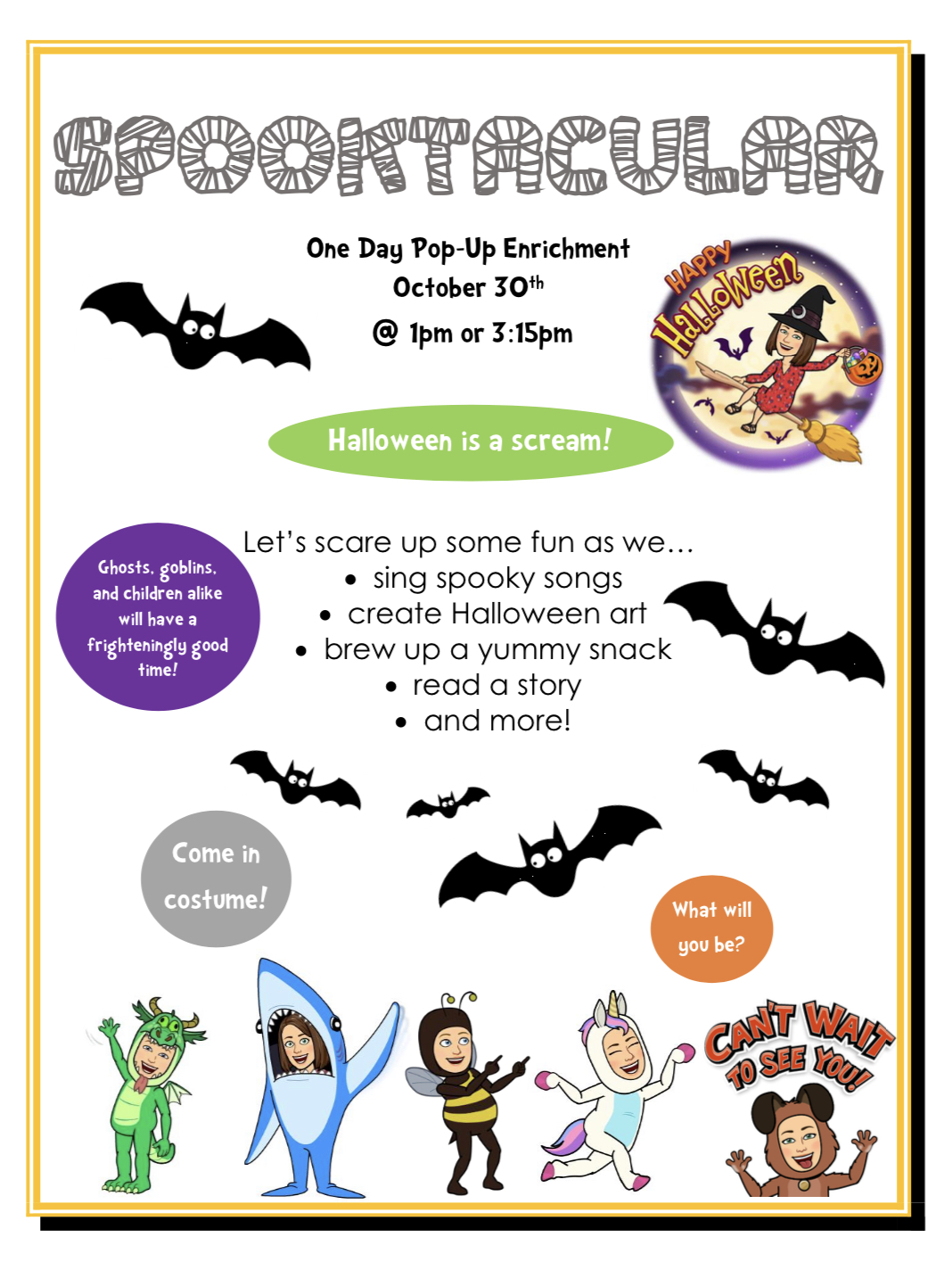 Spooktacular Enrichment -NEW TIME